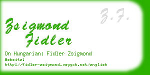 zsigmond fidler business card